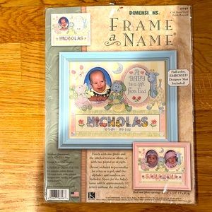 Dimensions Counted Cross Stitch Frame a Name baby kit